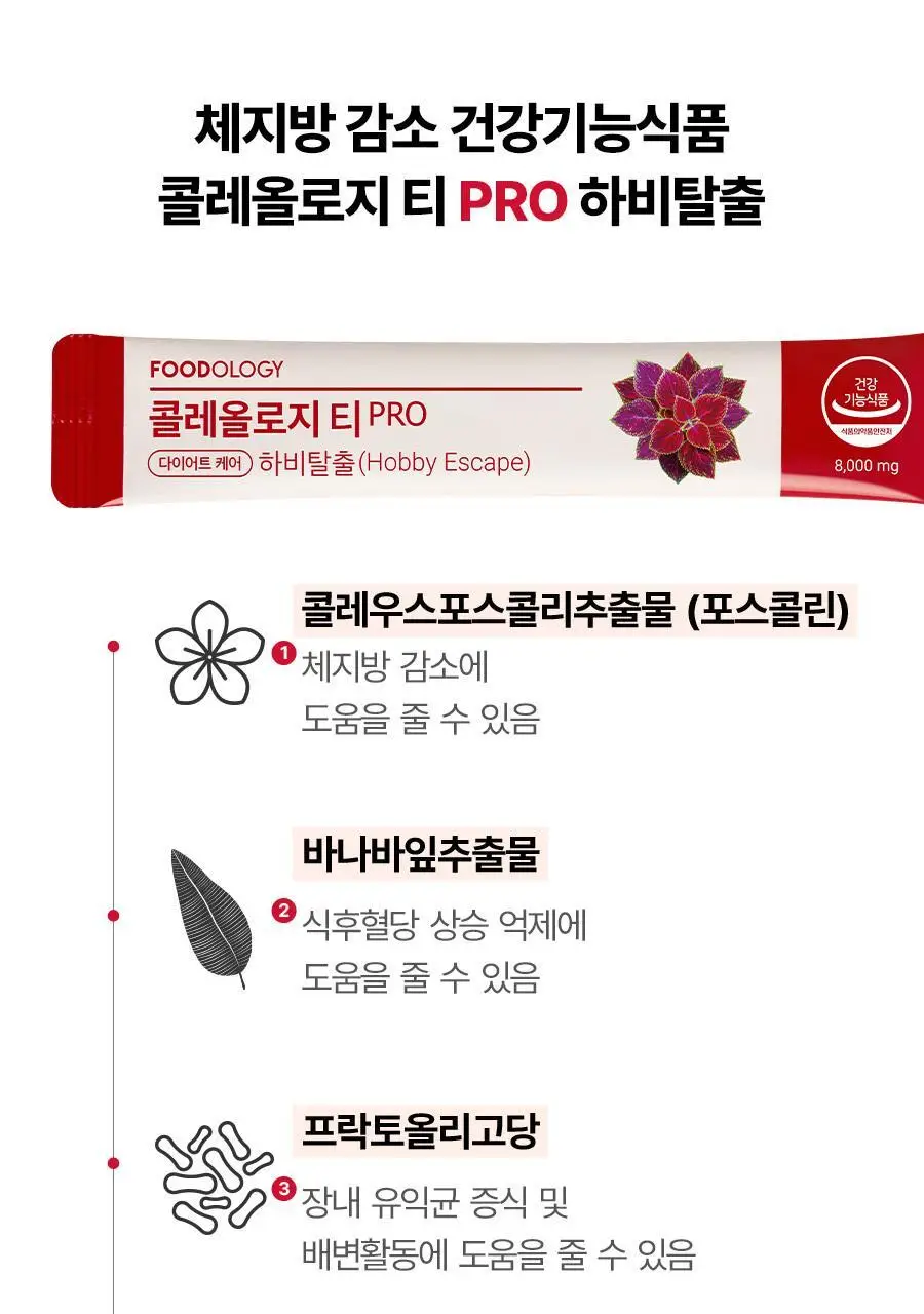 [서현PICK] 콜레올로지 티 PRO 하비탈출 8,000mg X 7포/15포 (7일분/15일분) 상세페이지 10